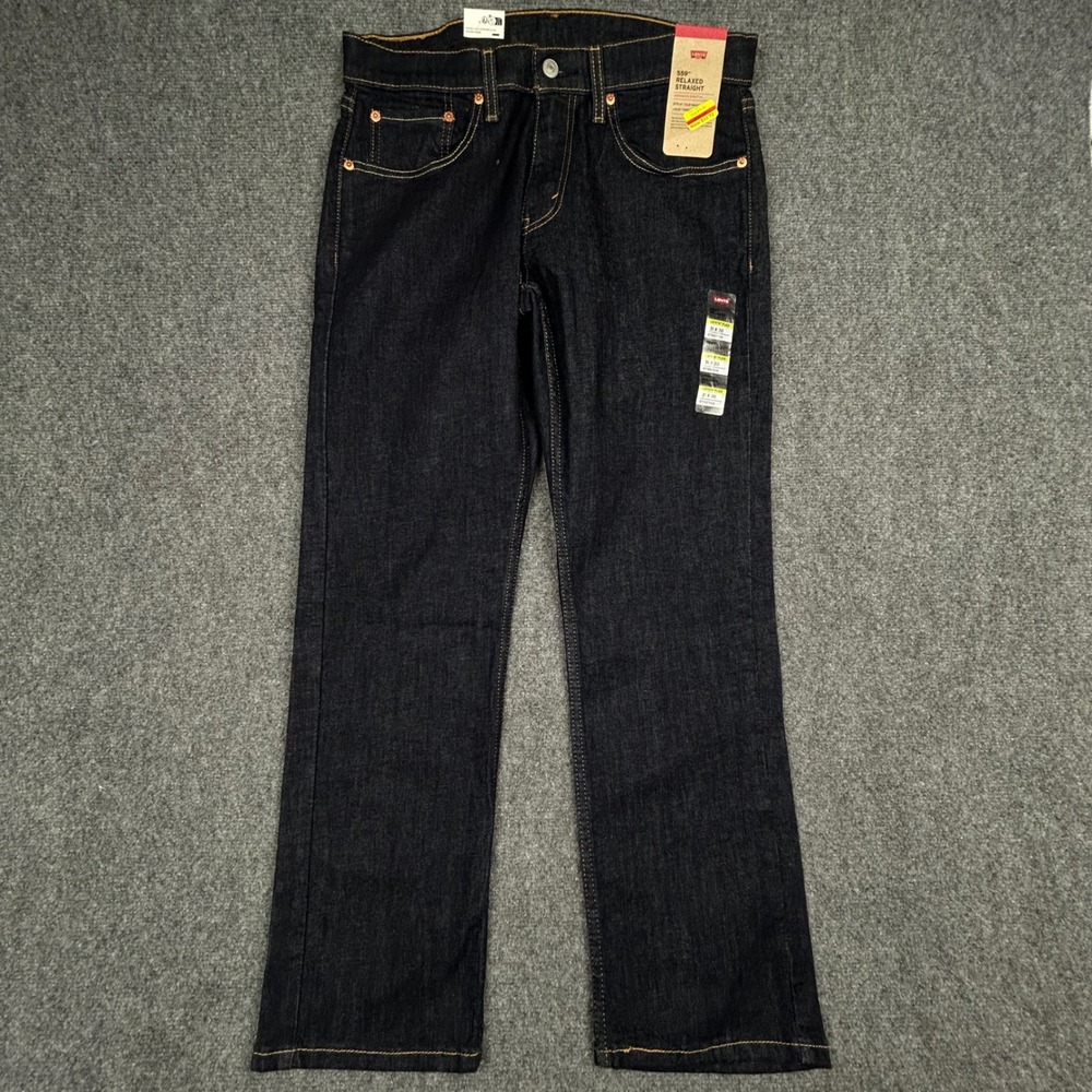 Levi's 559 Relaxed Straight Jeans Mens 31x30 Dark Blue Advanced Stretch‎ Denim
